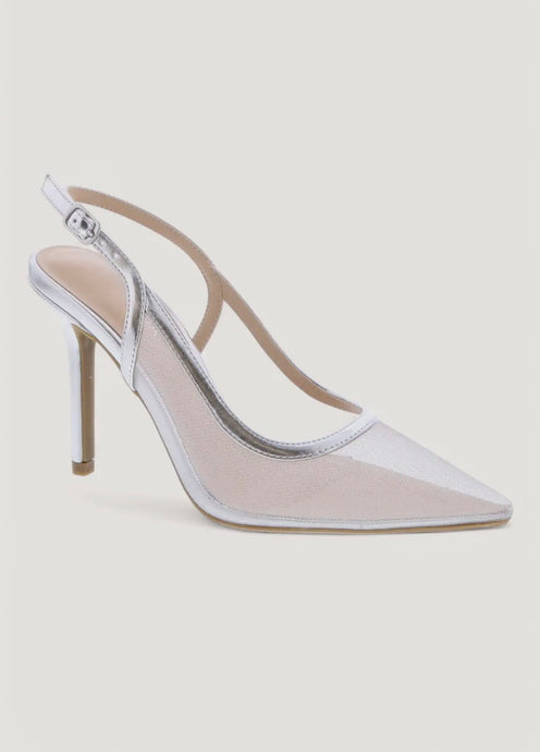 Calista Silver Mesh Pump
