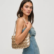 Regina Gold Woven Shoulder Bag