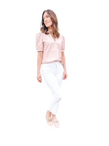 Jane Pink Leather Top by Steve Madden