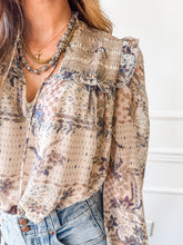 Marlowe Cream Pattern Blouse by Reset by Jane