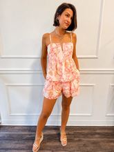 Blush Tropics Pleated Tank