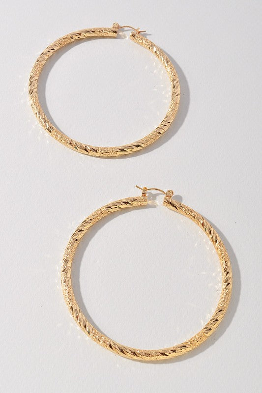 Aluminum Thick Hoop Earring