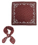 Paisley Print Bandana Scarf Burgundy