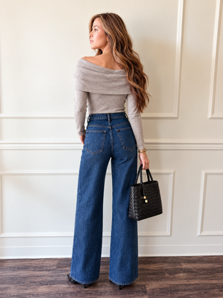 Silver Lining Off-Shoulder Sweater