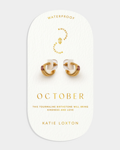 Birthstone Hoop Earring