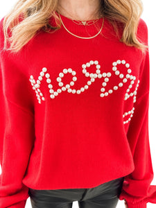 Pretty in Pearls Merry Sweater