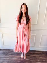The Boardwalk Pink Pleated Midi Dress by Current Air
