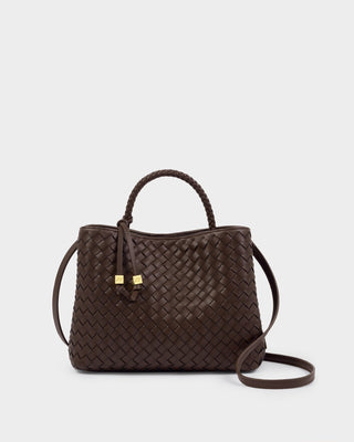 Nova Hand Woven Top Handle Chocolate with by Katie Loxton