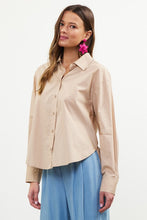 Classically Cute Button Up in Taupe