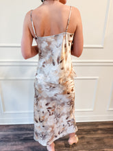The Mocha Blossom Satin Maxi Set