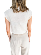 Quentin Cream Cable Sleeveless Sweater