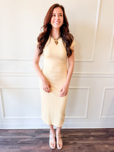 The Soft Glow Butter Yellow Midi Dress