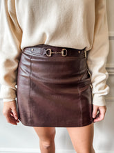 Riding Club Faux Leather Skirt