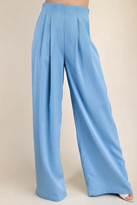 Giana Wide Leg Pant in Blue