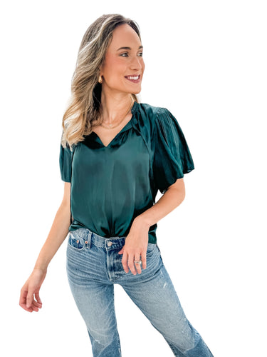 Luisa Pleat Sleeve Blouse