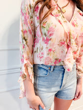 Liza Ruffle Floral Top by Lucy Paris