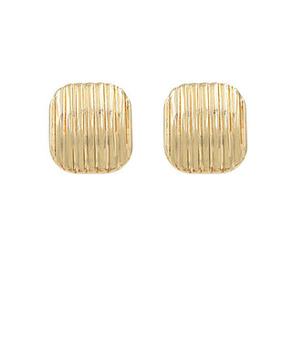 Stripe Textured Square Earrings
