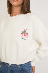 Very Merry Christmas Embroidered Sweater