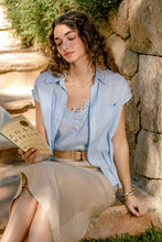 Current Air Coastal Layered Blouse-Blue