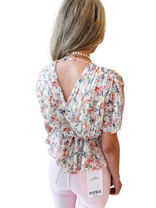Floral Pleated Blouse by Reset by Jane