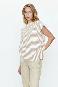 Trina Muscle Tee Sable Stripe by Pistola