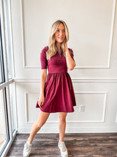 Berlina Burgundy Fit & Flare Dress by Steve Madden