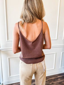 Cozy Core Chocolate Knit Cami