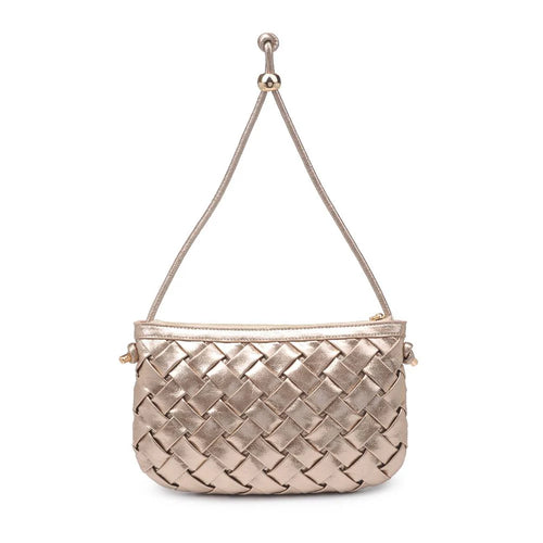 Regina Gold Woven Shoulder Bag