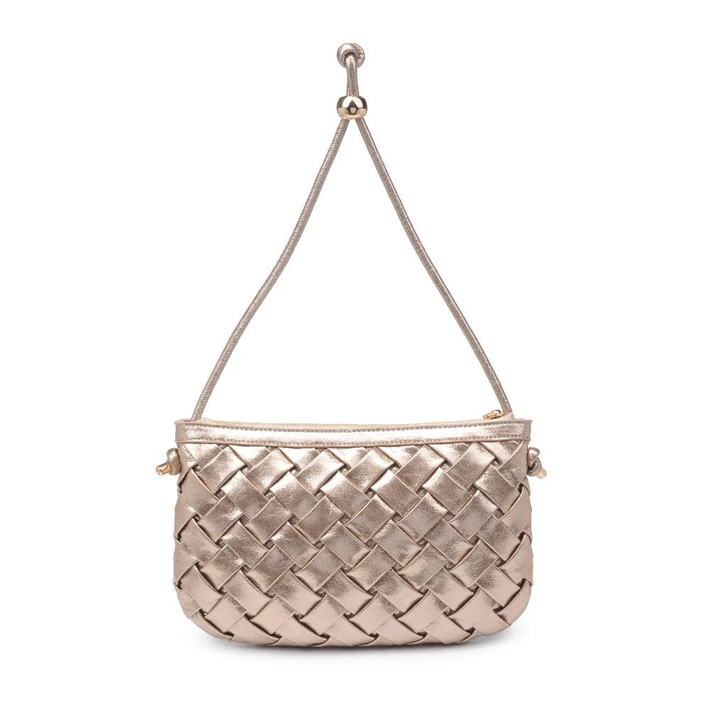 Regina Gold Woven Shoulder Bag