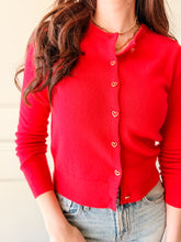 Celeste Heart Button Cardigan by Lucy Paris