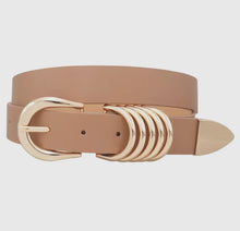 Stacked Simple D Ring U Buckle Faux Suede Belt
