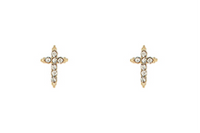 Pave Cross Earring