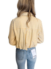 Set Sail Yellow Striped Bubble Hem Top