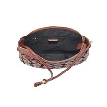 Regina Chocolate Woven Shoulder Bag