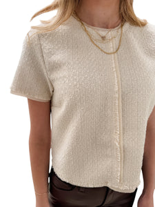 Addie Tweed Top by Steve Madden