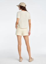 The Favorite Daughter Embroidered Sweat Short in Gardenia