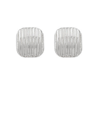 Stripe Textured Square Earrings