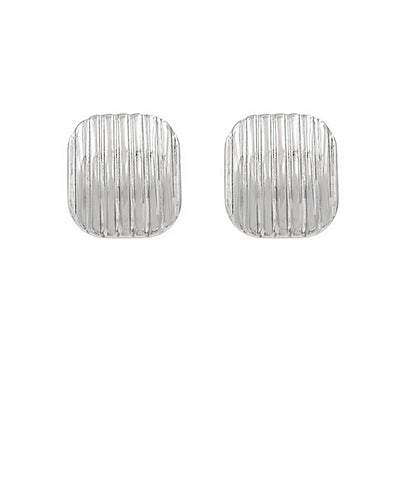 Stripe Textured Square Earrings
