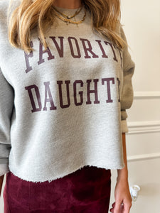 The Cropped Collegiate Sweatshirt by Favorite Daughter
