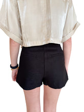 Jet Set Black Linen Shorts
