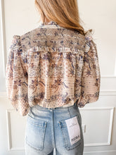 Marlowe Cream Pattern Blouse by Reset by Jane