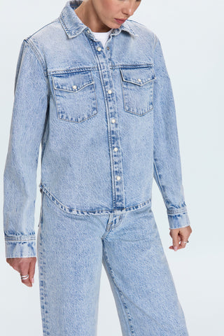 Thea Shrunken Denim Shacket