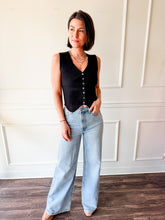 Downtown Black Button Tank