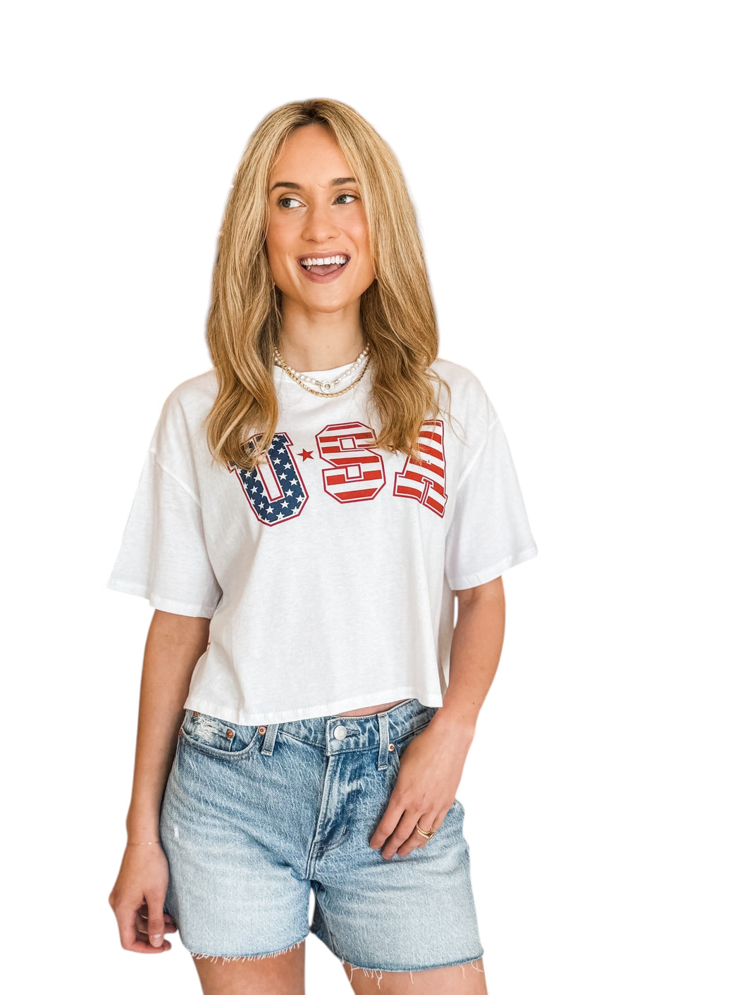 USA Crop Tee