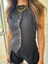Power Play Black Vest + Shorts Set