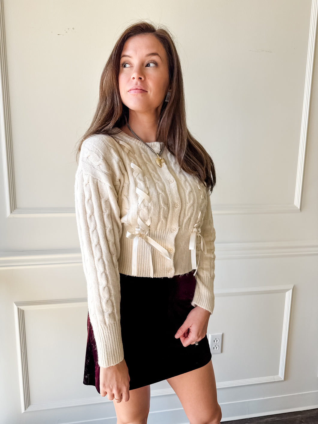 Cindi Wine Velvet Skort by Steve Madden