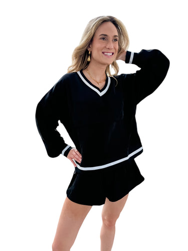 Varsity Black Short Set