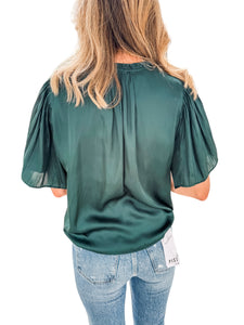 Luisa Pleat Sleeve Blouse