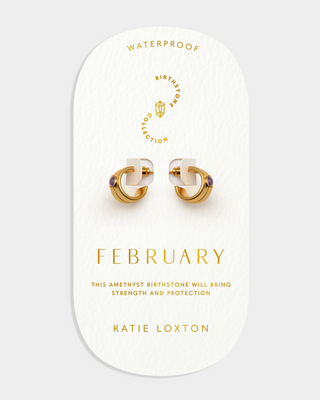 Birthstone Hoop Earring