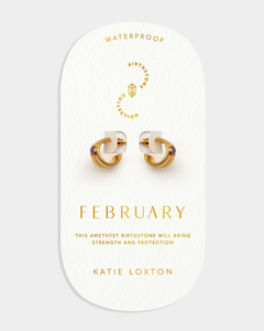 Birthstone Hoop Earring